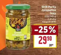 Billa Grill Party Jalapeños řezy nabídka