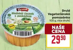 Billa Druid Vegetariánská pomazánka nabídka