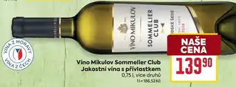 Billa Víno Mikulov Sommelier Club Jakostní vína s přívlastkem nabídka