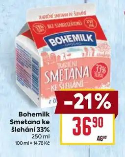 Billa Bohemilk Smetana ke šlehání 33% nabídka