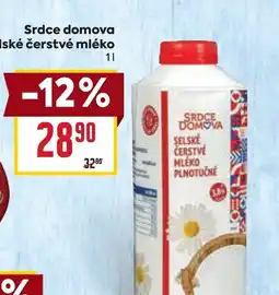 Billa Srdce domova Selské čerstvé mléko nabídka