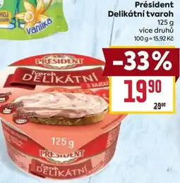 Billa Président Delikátní tvaroh nabídka