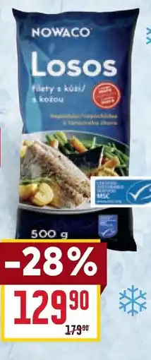 Billa Nowaco Losos gorbuša filet s kůží nabídka