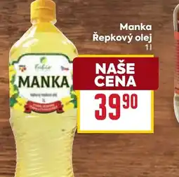Billa Manka Řepkový olej nabídka