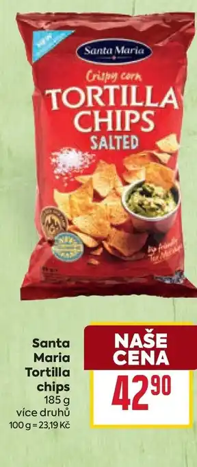 Billa Santa Maria Tortilla chips nabídka