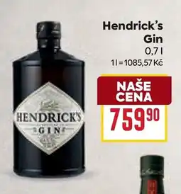 Billa Hendrick's Gin nabídka