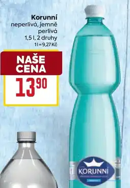 Billa Korunní neperlivá, jemně perlivá nabídka