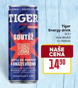 Billa Tiger Energy drink nabídka