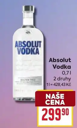Billa Absolut Vodka nabídka