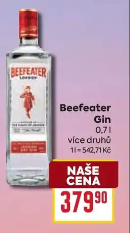 Billa Beefeater Gin nabídka