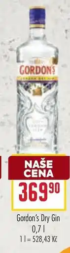 Billa Gordon's Dry Gin nabídka