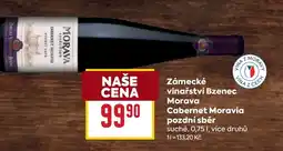 Billa Zámecké vinařství Bzenec Morava Cabernet Moravia pozdní sběr nabídka