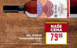 Billa SOL VINEUS Tempranillo Rioja nabídka