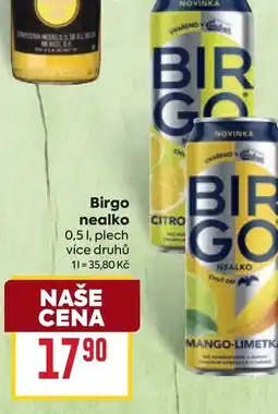 Billa Birgo nealko nabídka