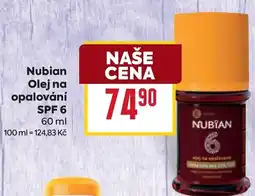 Billa Nubian Olej na opalování SPF 6 nabídka