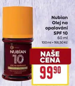 Billa Nubian Olej na opalování SPF 10 nabídka