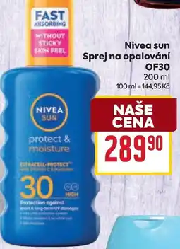 Billa Nivea sun Sprej na opalování OF30 nabídka