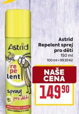 Billa Astrid Repelent sprej pro děti nabídka