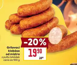 Billa Grilovací klobása od mistra nabídka