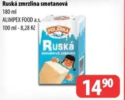 Partner Maloobchodní síť Ruská zmrzlina smetanová nabídka
