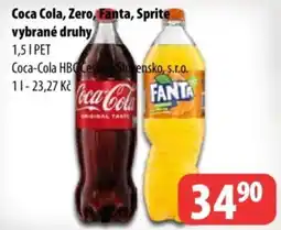 Partner Maloobchodní síť Coca Cola, Zero, Fanta, Sprite nabídka