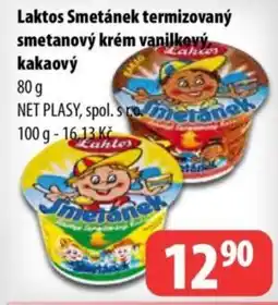 Partner Maloobchodní síť Laktos Smetánek termizovaný smetanový krém vanilkový kakaový nabídka