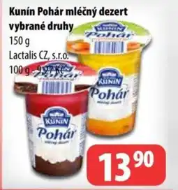 Partner Maloobchodní síť Kunín Pohár mléčný dezert nabídka