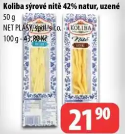 Partner Maloobchodní síť Koliba sýrové nitě 42% natur, uzené nabídka