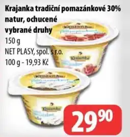 Partner Maloobchodní síť Krajanka tradiční pomazánkové 30% natur, ochucené nabídka