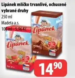 Partner Maloobchodní síť Lipánek mlíčko trvanlivé, ochucené nabídka