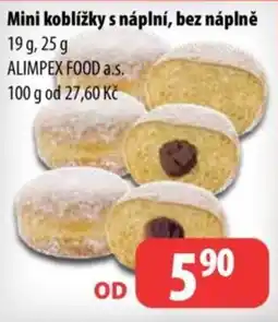 Partner Maloobchodní síť Mini koblížky s náplní, bez náplně nabídka