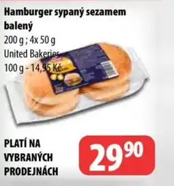 Partner Maloobchodní síť Hamburger sypaný sezamem balený nabídka