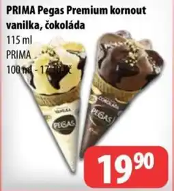 Partner Maloobchodní síť PRIMA Pegas Premium kornout vanilka, čokoláda nabídka