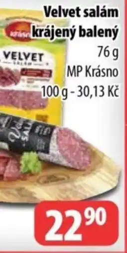 Partner Maloobchodní síť Velvet salám krájený balený nabídka