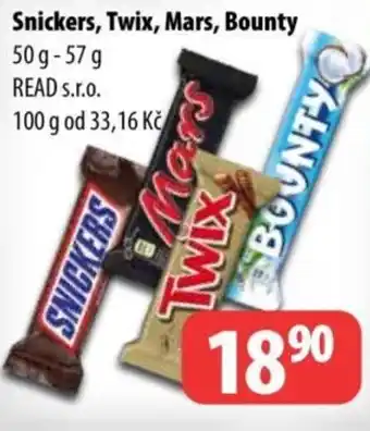 Partner Maloobchodní síť Snickers, Twix, Mars, Bounty nabídka