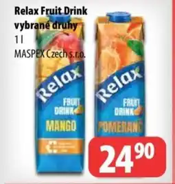 Partner Maloobchodní síť Relax Fruit Drink nabídka