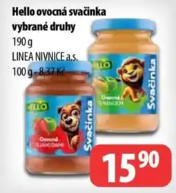 Partner Maloobchodní síť Hello ovocná svačinka nabídka