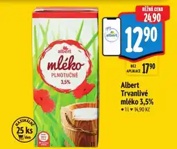 Albert Albert Trvanlivé mléko 3,5% nabídka