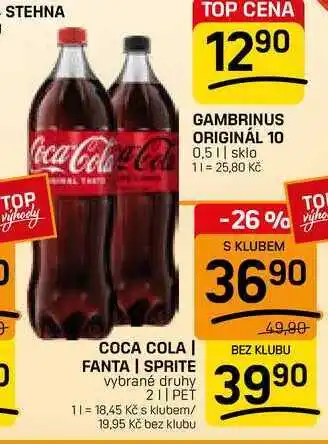 COCA COLA | FANTA | SPRITE vybrané druhy