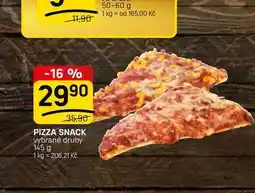Flop PIZZA SNACK vybrané druhy nabídka