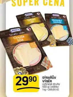 Flop SÝRAŘŮV VÝBĚR vybrané druhy 100 g | plátky nabídka