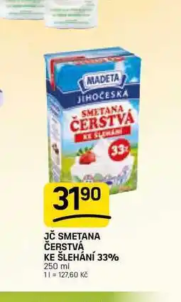 Flop JČ SMETANA ČERSTVÁ KE ŠLEHÁNÍ 33% nabídka