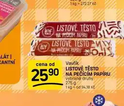 Flop LISTOVÉ TĚSTO NA PEČÍCÍM PAPÍRU vybrané druhy nabídka
