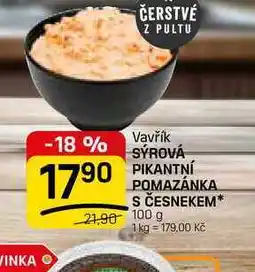 Flop SÝROVÁ PIKANTNÍ POMAZÁNKA S ČESNEKEM nabídka