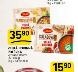 Flop VELKÁ RODINNÁ POLÉVKA vybrané druhy nabídka