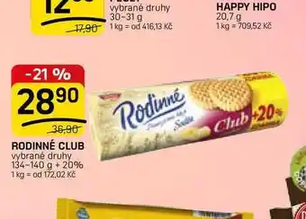 RODINNÉ CLUB vybrané druhy
