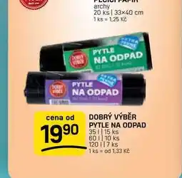 Flop DOBRÝ VÝBĚR PYTLE NA ODPAD 35 || 15 ks 60 10 ks 120 || 7 ks nabídka