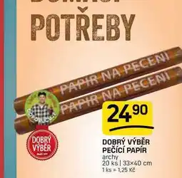 Flop DOBRÝ VÝBĚR PEČÍCÍ PAPÍR archy 20 ks | 33×40 cm 1 ks nabídka