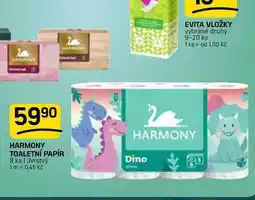 Flop HARMONY TOALETNÍ PAPÍR 8 ks | 3vrstvý nabídka