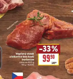 Billa Vepřový steak z krkovice bez kosti barbecue cena za nabídka